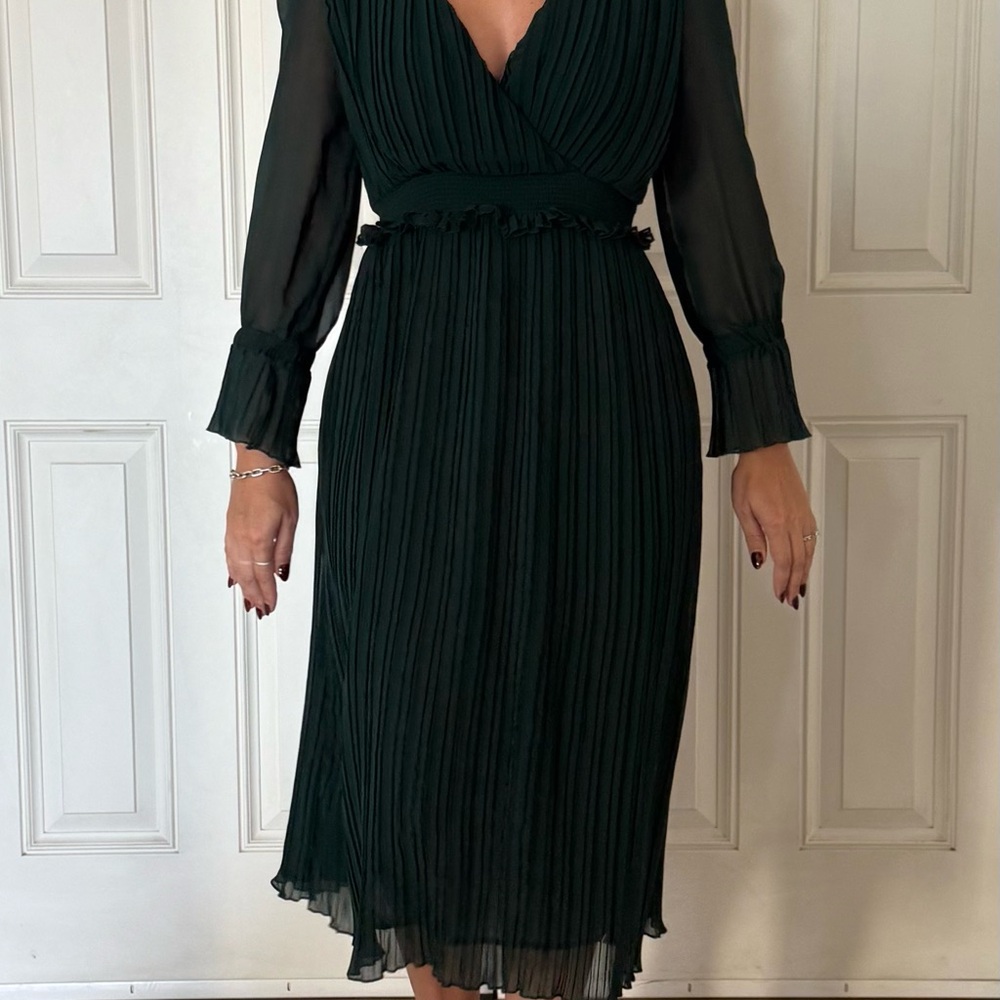 Zara Dark Green Long Sleeve Dress